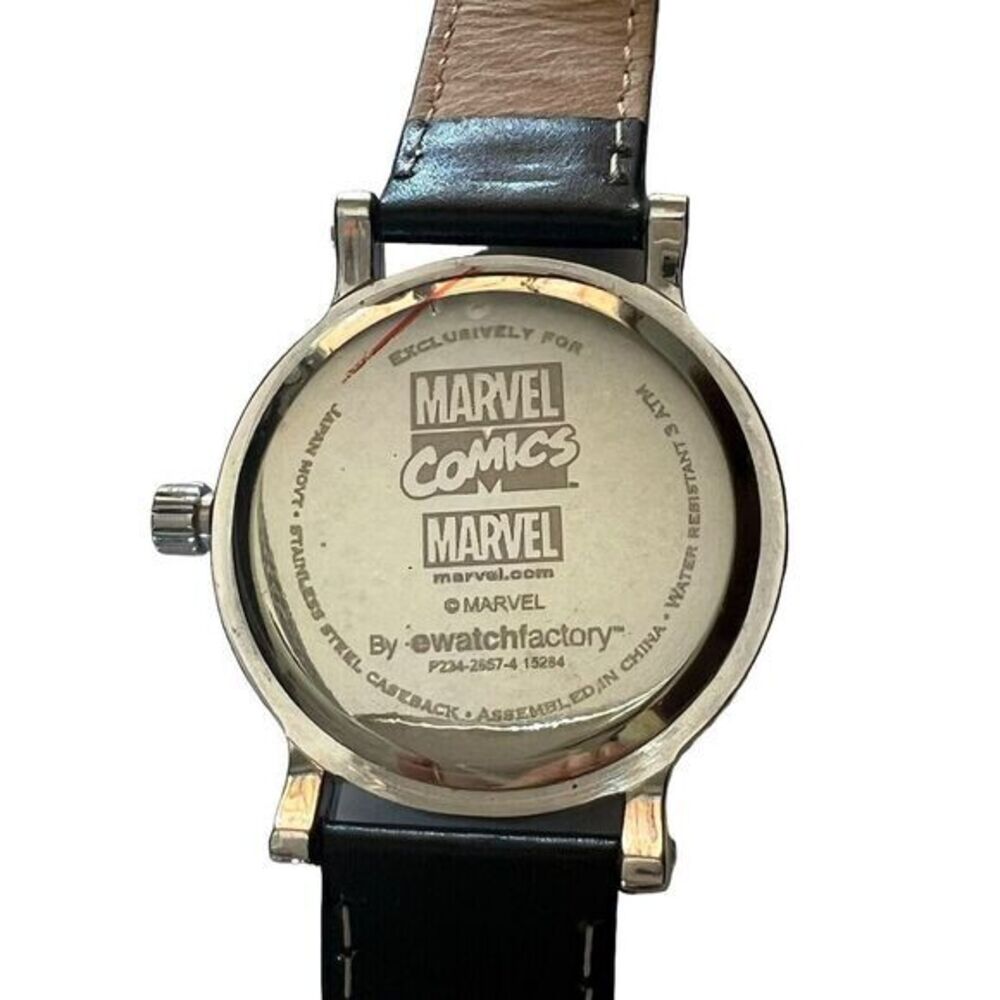 MARVEL COMICS Watch Captain America Retro Leather Band & New Battery 8.5 in - Picture 2 of 13